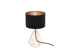 EGLO Tafellamp CARLTON 2 - Zwart/koper Zwart