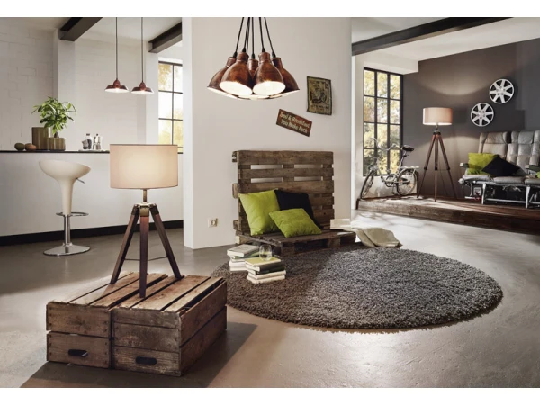 EGLO Vloerlamp LANTADA - Hout/Taupe Hout 3 EGLO Vloerlamp LANTADA - Hout/Taupe Hout - Afbeelding 3