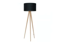 Zuiver Vloerlamp TRIPOD - Wood Black Zwart