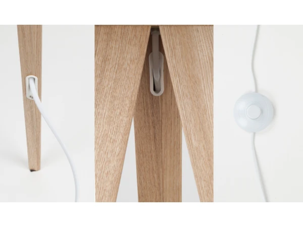 Zuiver Vloerlamp TRIPOD - Wood White Wit 2 Zuiver Vloerlamp TRIPOD - Wood White Wit - Afbeelding 2