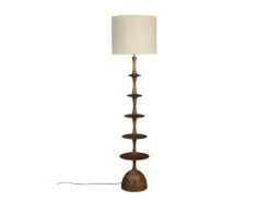 Vloerlamp CATH - Walnoot Hout