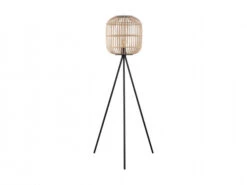 EGLO Vloerlamp BORDESLEY - Hout Natuur Hout