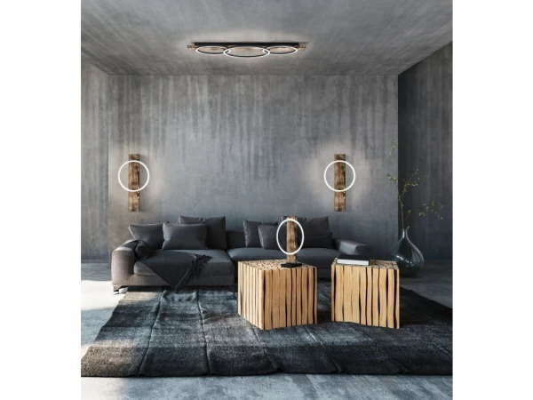 EGLO Wandlamp BOYAL - Zwart/Bruin Bruin 4 EGLO Wandlamp BOYAL - Zwart/Bruin Bruin - Afbeelding 4