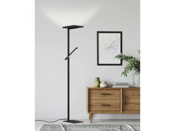 EGLO Vloerlamp CARBONERAS - Zwart Zwart 2 EGLO Vloerlamp CARBONERAS - Zwart Zwart - Afbeelding 2