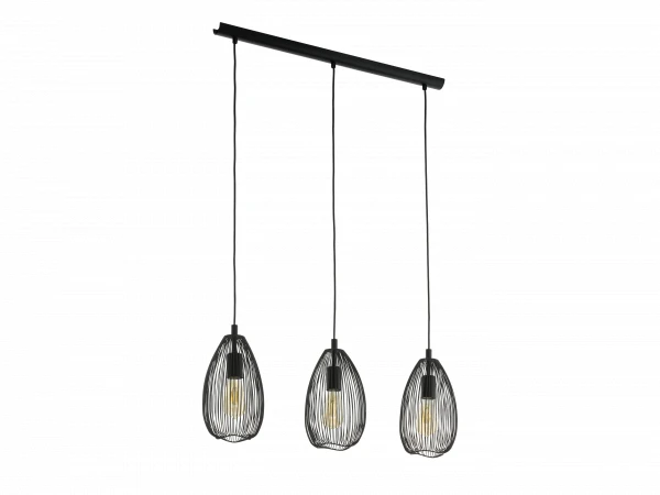 EGLO Hanglamp CLEVEDON - Zwart Zwart 1 EGLO Hanglamp CLEVEDON - Zwart Zwart