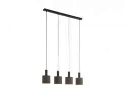 EGLO Hanglamp CONCESSA 1 - Donkerbruin Bruin
