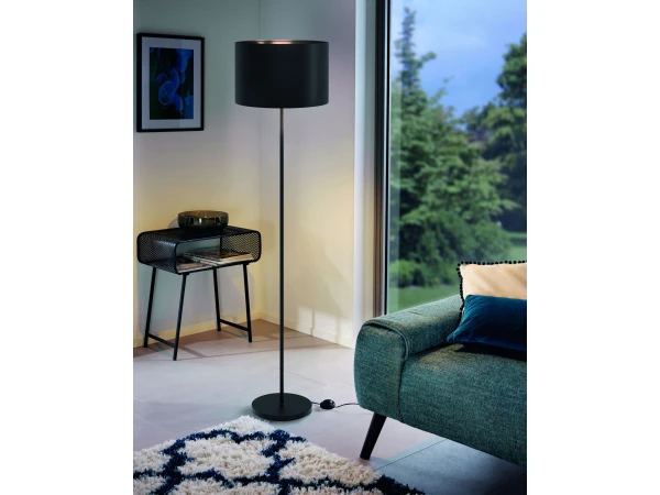 EGLO Staanlamp MASERLO 1 - Zwart Zwart 2 EGLO Staanlamp MASERLO 1 - Zwart Zwart - Afbeelding 2