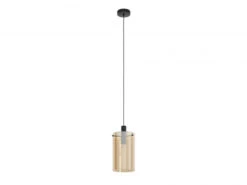 EGLO Hanglamp POLVERARA - Amber/zwart Glas