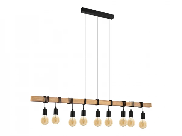 EGLO Hanglamp TOWNSHEND - Zwart Zwart 1 EGLO Hanglamp TOWNSHEND - Zwart Zwart