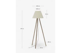 Vloerlamp BENICARLO - Massief Rubberhout Hout 13 Vloerlamp BENICARLO - Massief Rubberhout Hout -Verlichtingswinkel Van Hoge Kwaliteit kave home benicarlo 71770