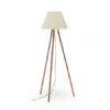 Vloerlamp BENICARLO - Massief Rubberhout Hout