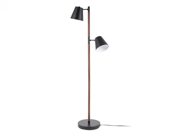 Leitmotiv Vloerlamp RUBI - Donker Hout Zwart Zwart 1 Leitmotiv Vloerlamp RUBI - Donker Hout Zwart Zwart