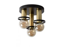 Plafondlamp Rond ANAKA - Zwart/mat Goud Zwart -Verlichtingswinkel Van Hoge Kwaliteit lucide anaka 25847