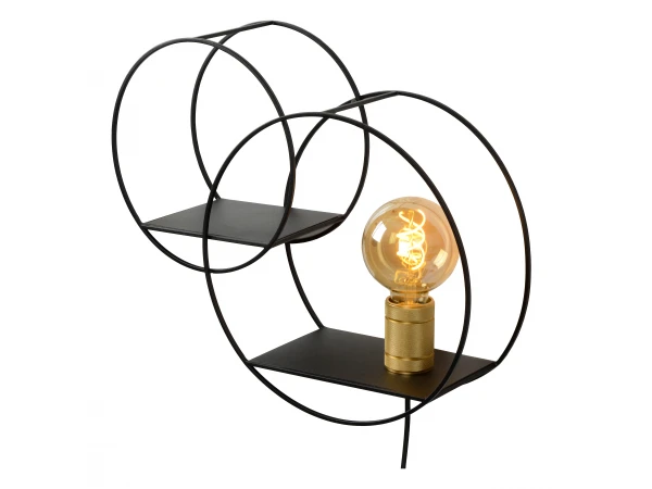 Wandlamp CIRCLE - Zwart/goud Zwart 4 Wandlamp CIRCLE - Zwart/goud Zwart - Afbeelding 4