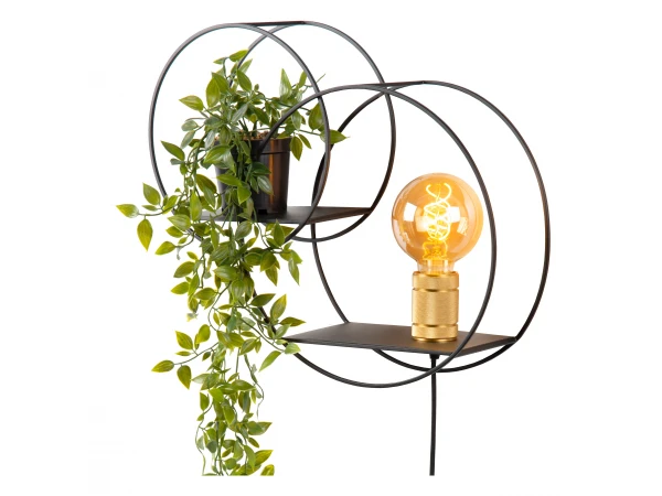 Wandlamp CIRCLE - Zwart/goud Zwart 5 Wandlamp CIRCLE - Zwart/goud Zwart - Afbeelding 5
