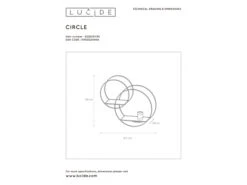 Wandlamp CIRCLE - Zwart/goud Zwart 15 Wandlamp CIRCLE - Zwart/goud Zwart -Verlichtingswinkel Van Hoge Kwaliteit lucide circle 52208