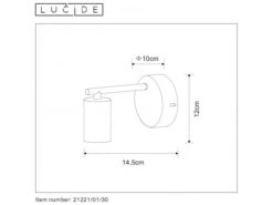 Wandlamp LEANNE - Zwart Zwart 7 Wandlamp LEANNE - Zwart Zwart -Verlichtingswinkel Van Hoge Kwaliteit lucide leanne 25829