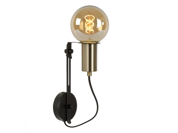 Wandlamp MALCOLM - Zwart Zwart 2 Wandlamp MALCOLM - Zwart Zwart - Afbeelding 2