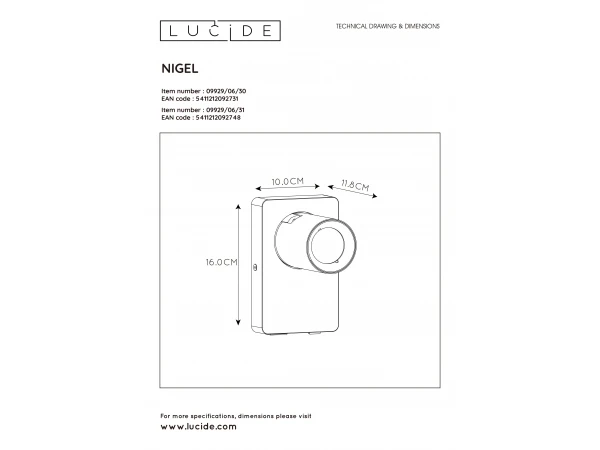 Wandspot NIGEL Met USB Oplaadpunt - Wit Wit 7 Wandspot NIGEL Met USB Oplaadpunt - Wit Wit - Afbeelding 7