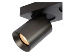 Plafondspot NIGEL 2x - Zwart Staal Rvs -Verlichtingswinkel Van Hoge Kwaliteit lucide nigel 54732