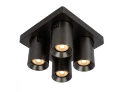 Plafondspot NIGEL 4x - Zwart Staal Rvs 9 Plafondspot NIGEL 4x - Zwart Staal Rvs -Verlichtingswinkel Van Hoge Kwaliteit lucide nigel 54746
