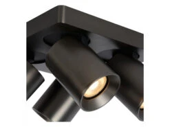 Plafondspot NIGEL 4x - Zwart Staal Rvs 10 Plafondspot NIGEL 4x - Zwart Staal Rvs -Verlichtingswinkel Van Hoge Kwaliteit lucide nigel 54747