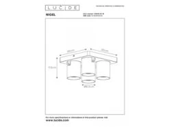 Plafondspot NIGEL 4x - Zwart Staal Rvs 13 Plafondspot NIGEL 4x - Zwart Staal Rvs -Verlichtingswinkel Van Hoge Kwaliteit lucide nigel 54751 1