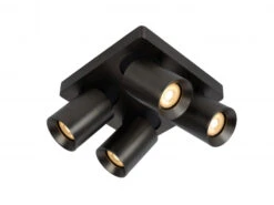 Plafondspot NIGEL 4x - Zwart Staal Rvs