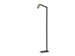 Vloerlamp SYBIL - Zwart/messing Zwart
