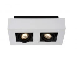 Spot XIRAX 2 Spots - Wit/zwart Wit -Verlichtingswinkel Van Hoge Kwaliteit lucide xirax 32806