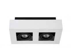 Spot XIRAX 2 Spots - Wit/zwart Wit -Verlichtingswinkel Van Hoge Kwaliteit lucide xirax 32807