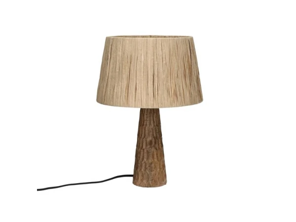 Tafellamp AGNÈS - Mango Hout/Raffia Bruin 1 Tafellamp AGNÈS - Mango Hout/Raffia Bruin