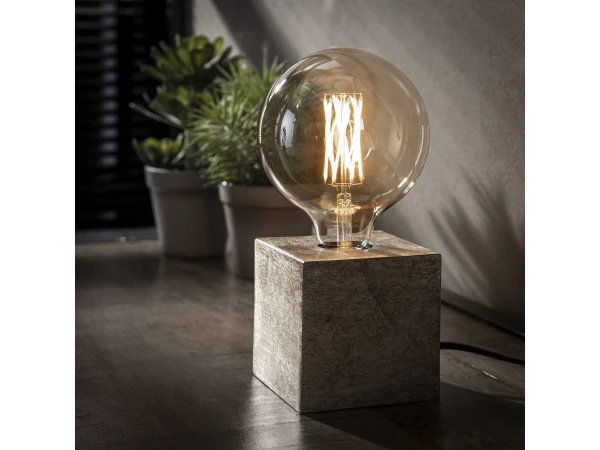 Tafellamp BLOCK - Antiek Nikkel Grijs 1 Tafellamp BLOCK - Antiek Nikkel Grijs