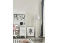 Vloerlamp LORA - Wit/zwart Wit