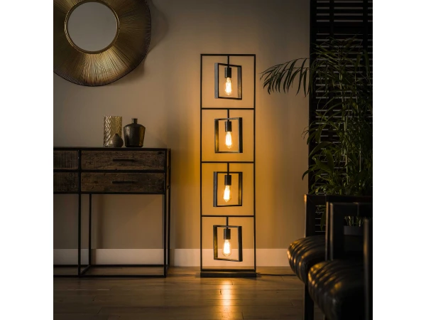 Vloerlamp TURN SQUARE - Charcoal Zwart 2 Vloerlamp TURN SQUARE - Charcoal Zwart - Afbeelding 2