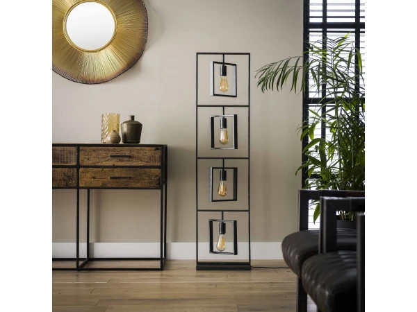 Vloerlamp TURN SQUARE - Charcoal Zwart 3 Vloerlamp TURN SQUARE - Charcoal Zwart - Afbeelding 3