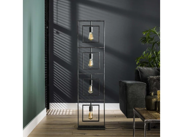 Vloerlamp TURN SQUARE - Charcoal Zwart 5 Vloerlamp TURN SQUARE - Charcoal Zwart - Afbeelding 5