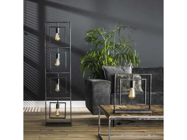 Vloerlamp TURN SQUARE - Charcoal Zwart 7 Vloerlamp TURN SQUARE - Charcoal Zwart - Afbeelding 7
