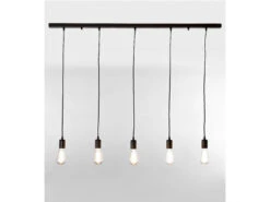 Hanglamp TOULA 5x - Roest Zwart