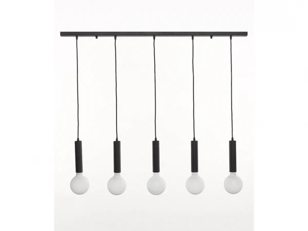 Hanglamp TUBO 5x - Roest Zwart 1 Hanglamp TUBO 5x - Roest Zwart