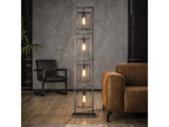 Vloerlamp CUBIC TOWER - Oud Zilver Zilver